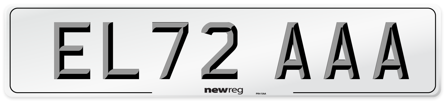 EL72 AAA Number Plate from New Reg